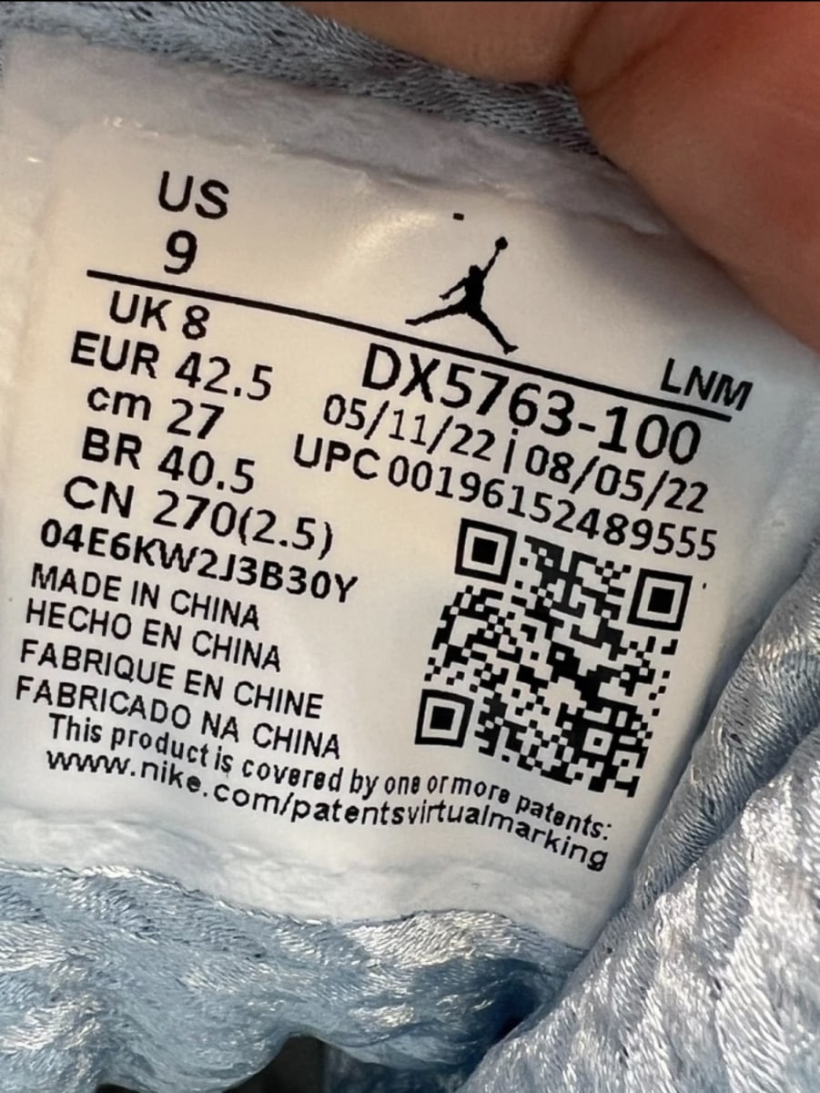 Jordan 13 Retro SoleFly 9 (Lightly Worn Pre-Owned)JordanWhite/University Blue-Neutral Grey - Image 9