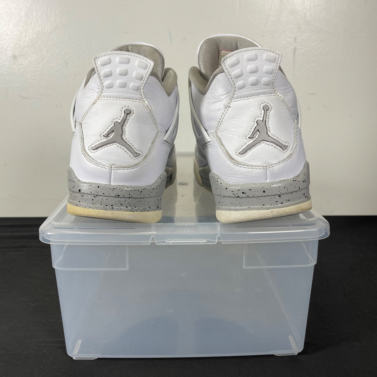 Jordan 4 Retro White Oreo (2021) 9.5 (Moderately Worn Pre-Owned)JordanWhite/Tech Grey-Black-Fire Red - Image 4
