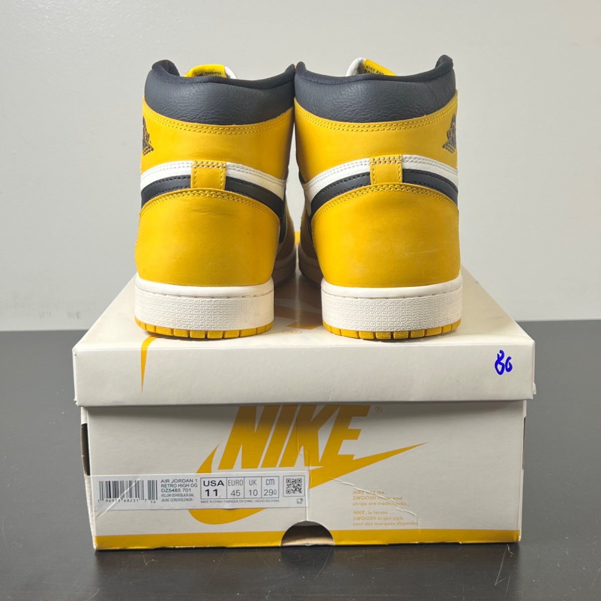 Jordan 1 Retro High OG Yellow Ochre (Size 11) - Image 3