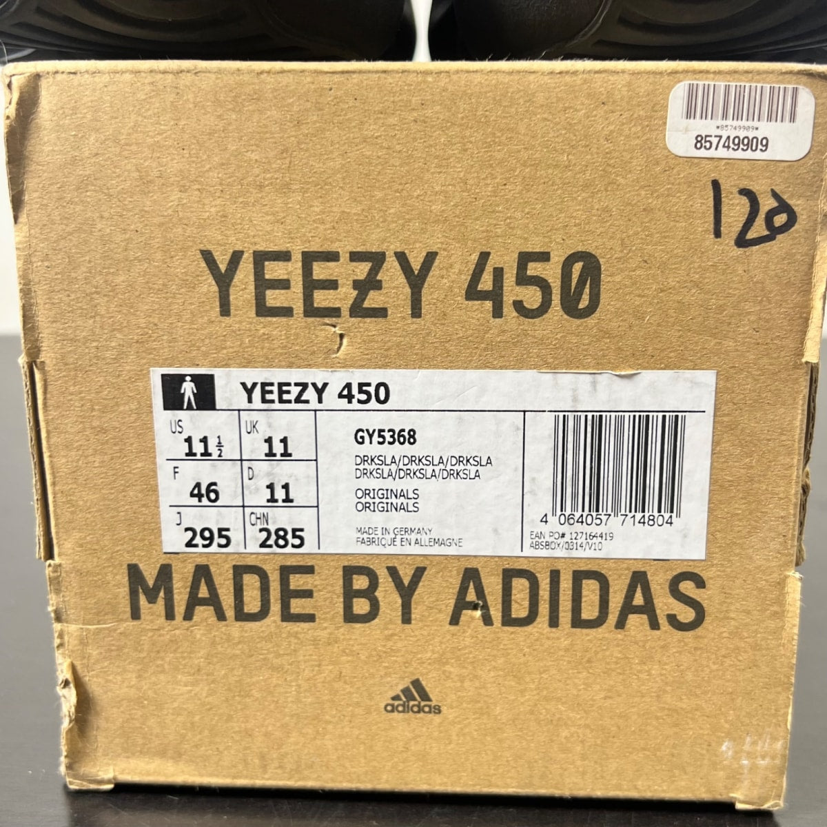 adidas Yeezy 450 Dark Slate 11.5 (Moderately Worn Pre-Owned)adidasDark Slate/Dark Slate - Image 4