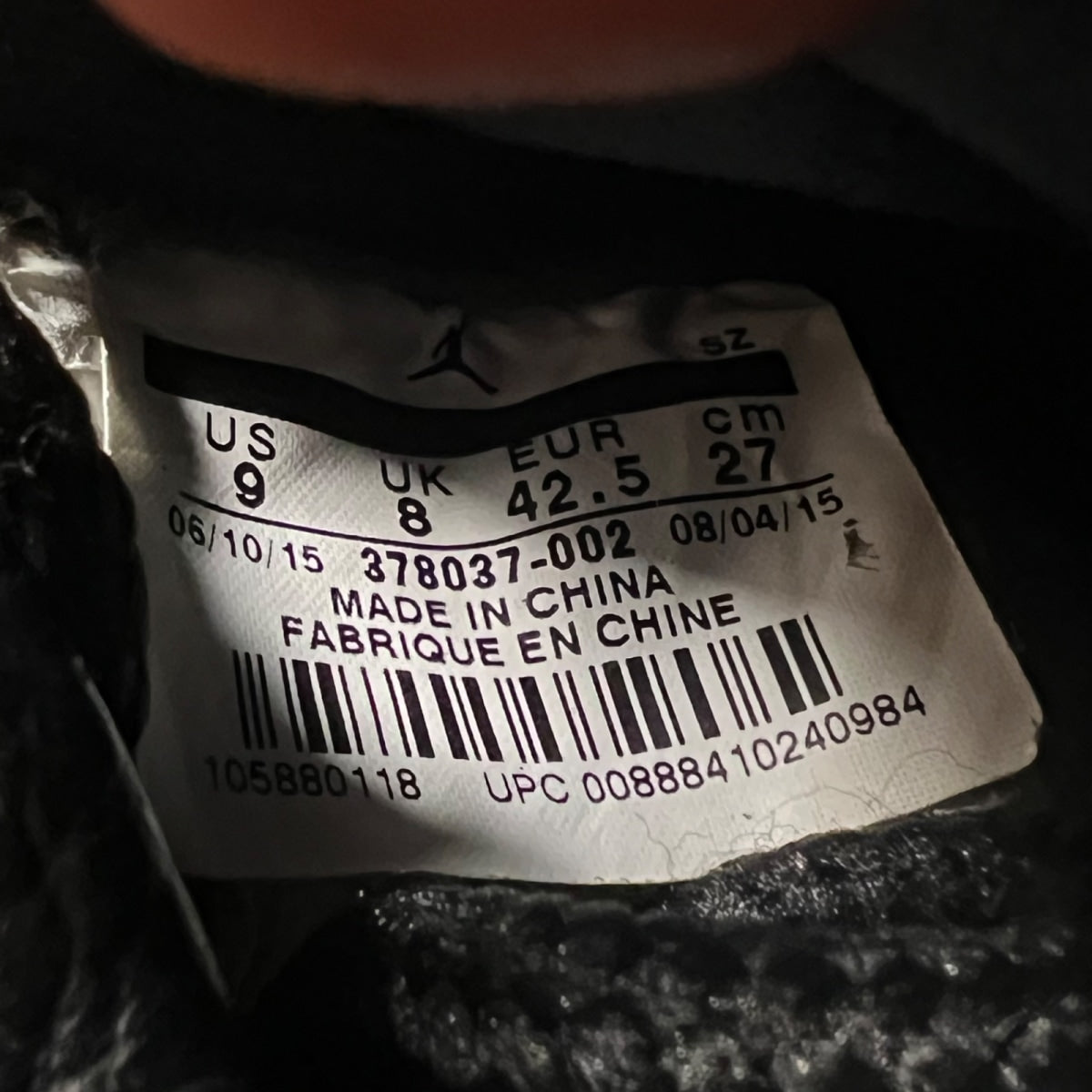 Jordan 11 Retro 72-10 9 (Moderately Worn Pre-Owned)JordanBlack/Gym Red-White-Anthracite - Image 7