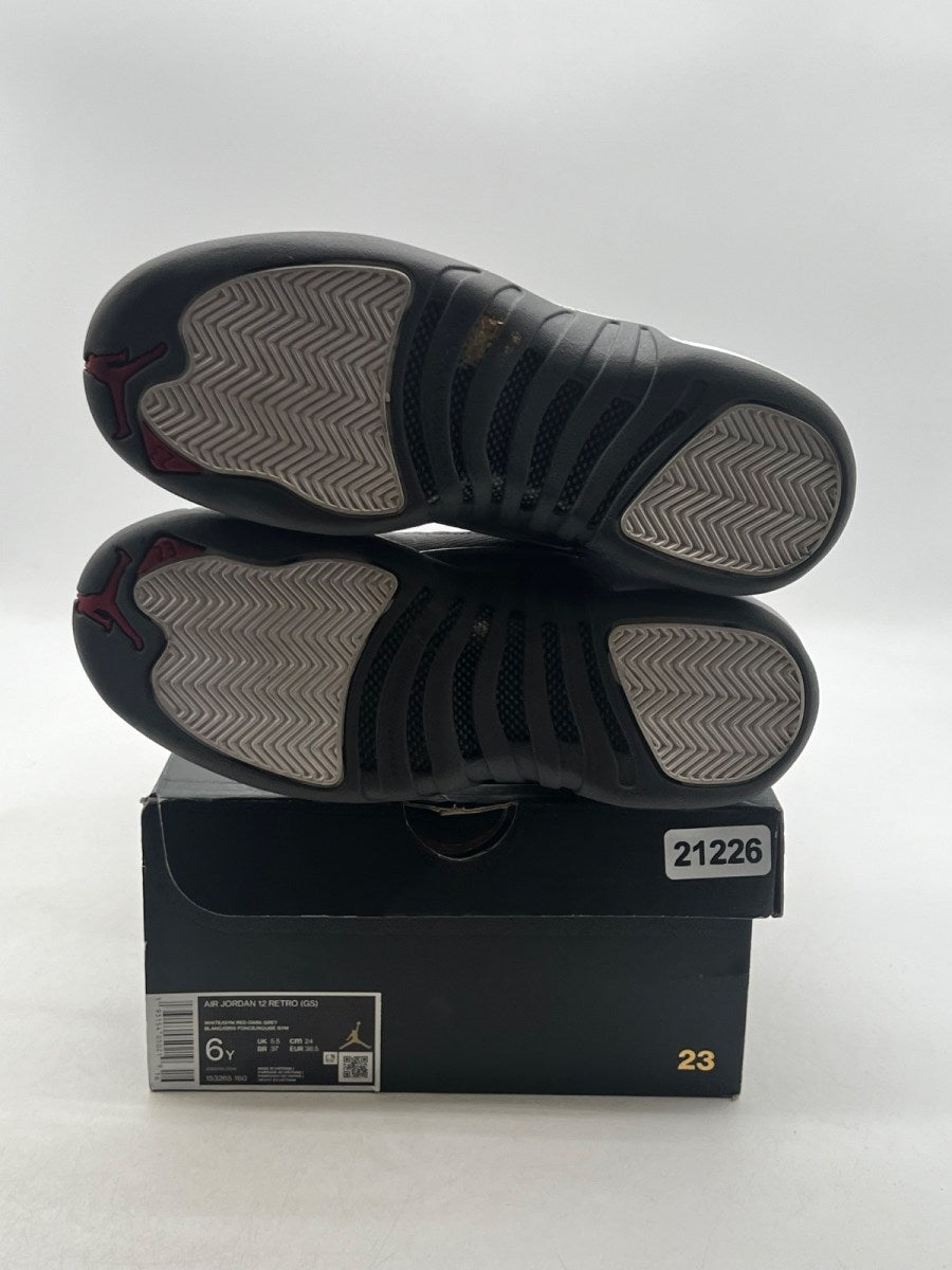 Jordan 12 Retro White Dark Grey (GS) 6Y (Lightly Worn Pre-Owned) - Image 8