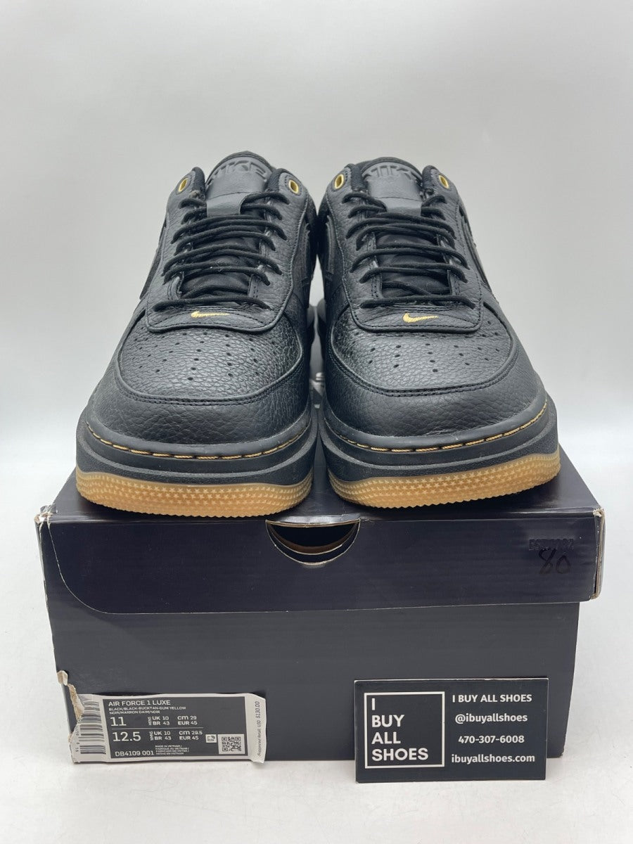 Nike Air Force 1 Low Luxe Black Gum 11 (Moderately Worn Pre-Owned) - Image 2