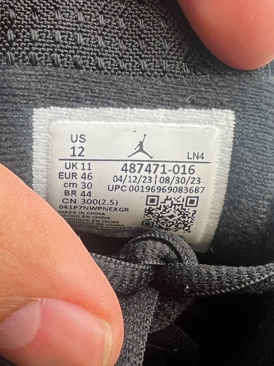 Jordan 14 Retro Black White 12 (Lightly Worn Pre-Owned) - Image 9
