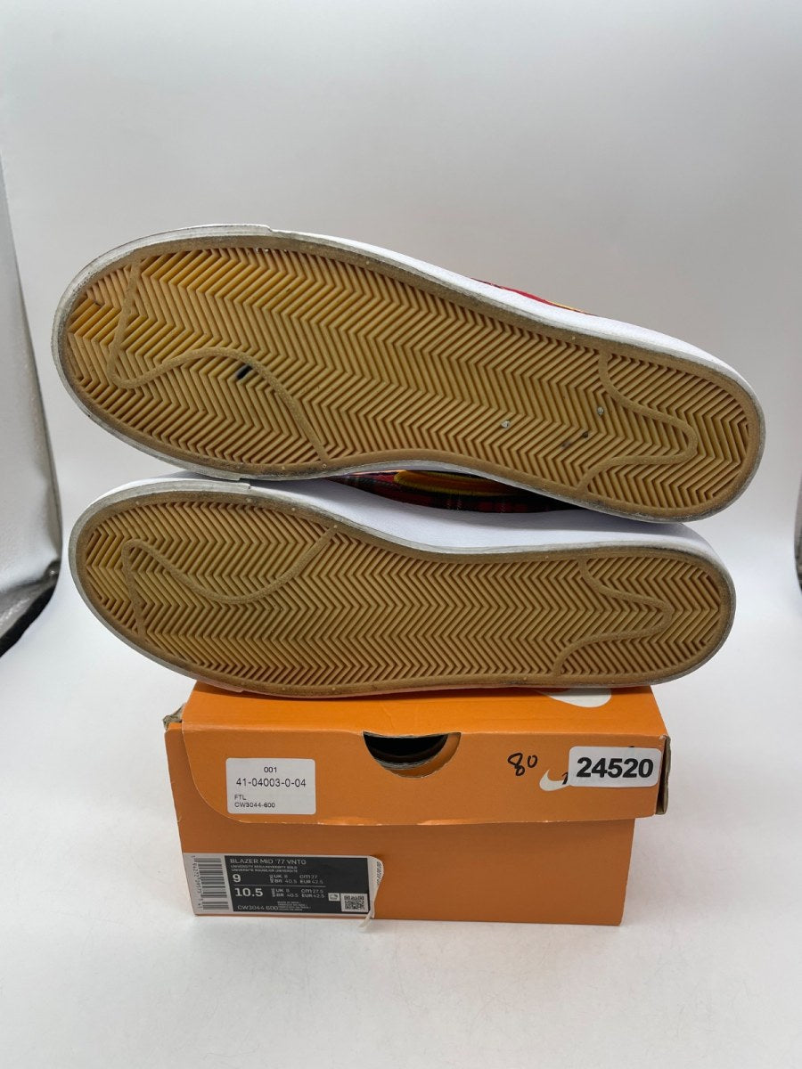 Nike Blazer Mid 77 Vintage Coming to America 9 (Moderately Worn Pre-Owned)NikeRed/Yellow-Royal-Green - Image 7