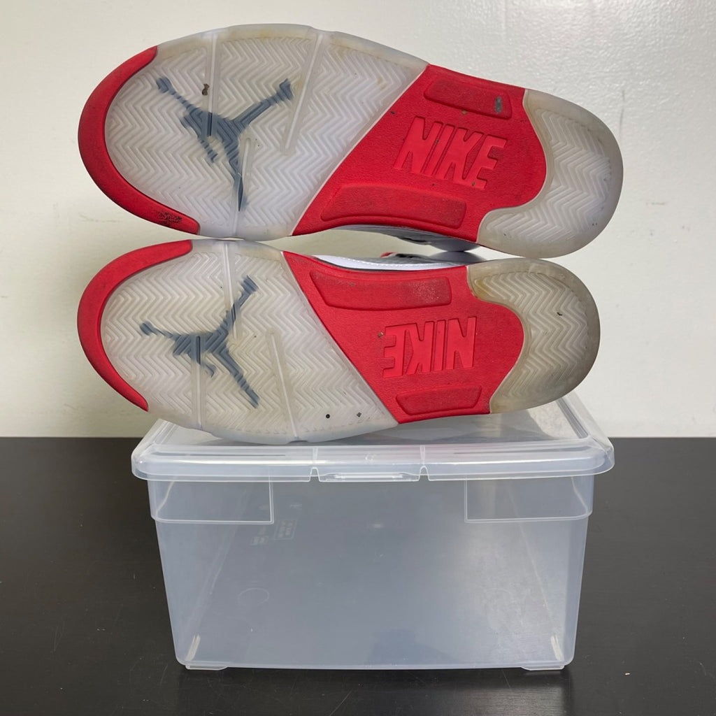 Jordan 5 Retro Fire Red Black Tongue (2025) 8 (Moderately Worn Pre-Owned)JordanWhite/Fire Red/Black - Image 5
