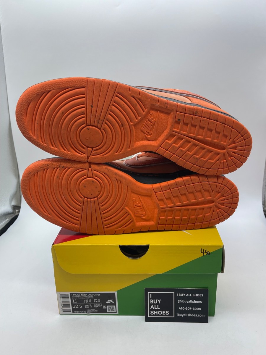 Nike SB Dunk Low Concepts Orange Lobster 11 (Moderately Worn Pre-Owned) - Image 7