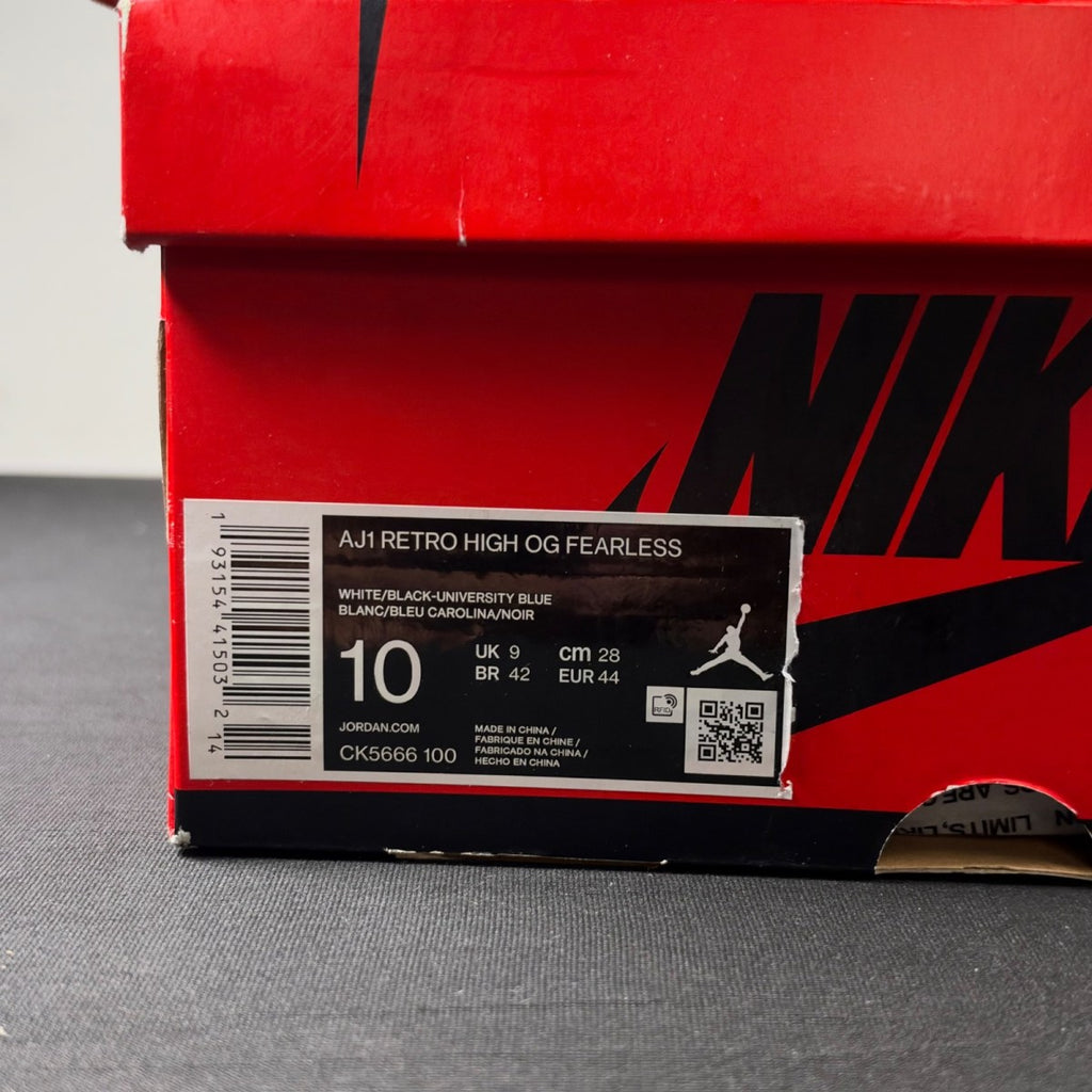 Jordan 1 Retro High Fearless UNC Chicago (Size 10) - Image 4