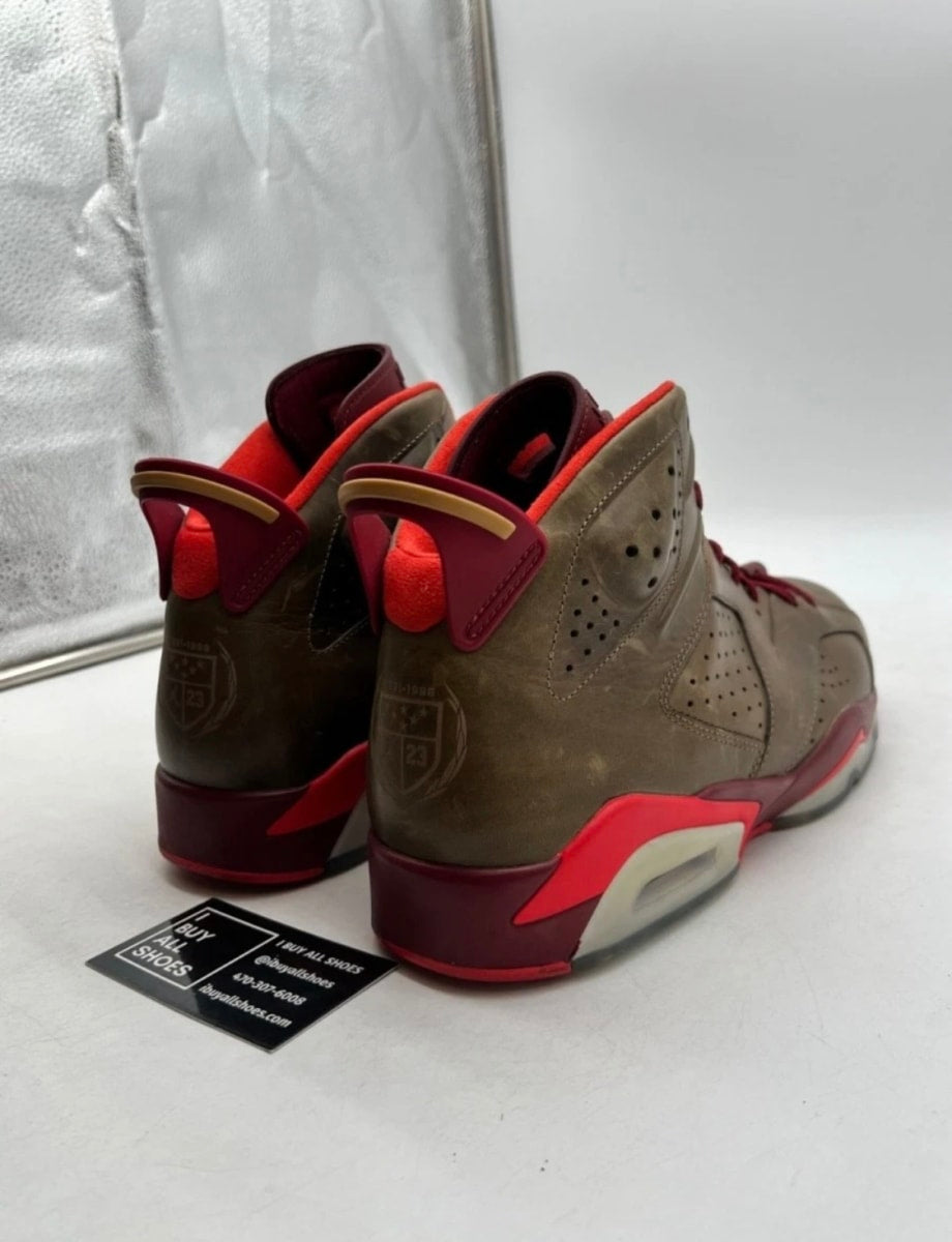 Jordan 6 Retro Cigar 11.5 (Lightly Worn Pre-Owned)JordanRaw Umber/Team Red-Metallic Gold-Challenge Red - Image 3