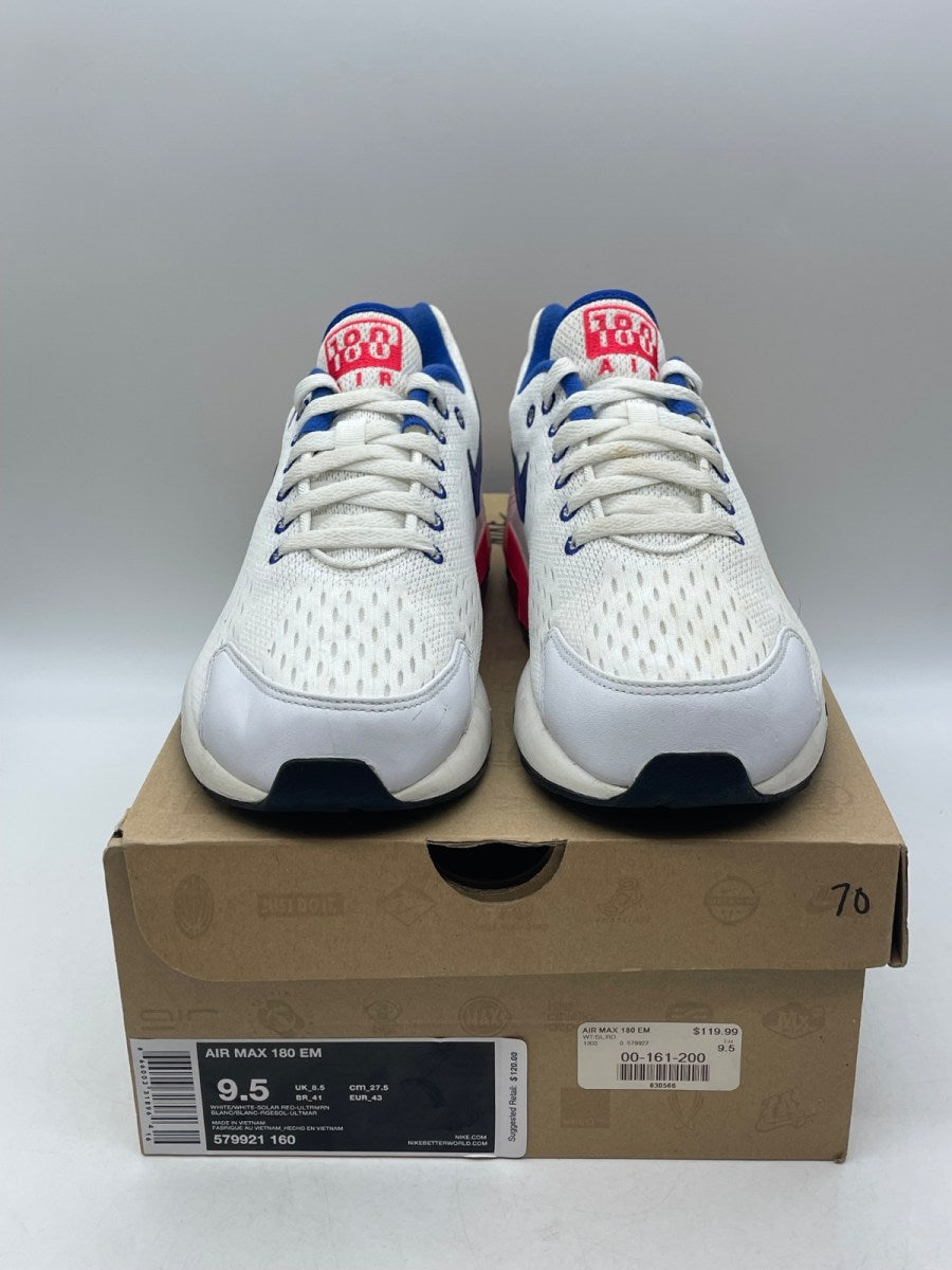 Nike Air Max 180 EM 'White Solar Red' 9.5 (Moderately Worn Pre-Owned)Nike - Image 2