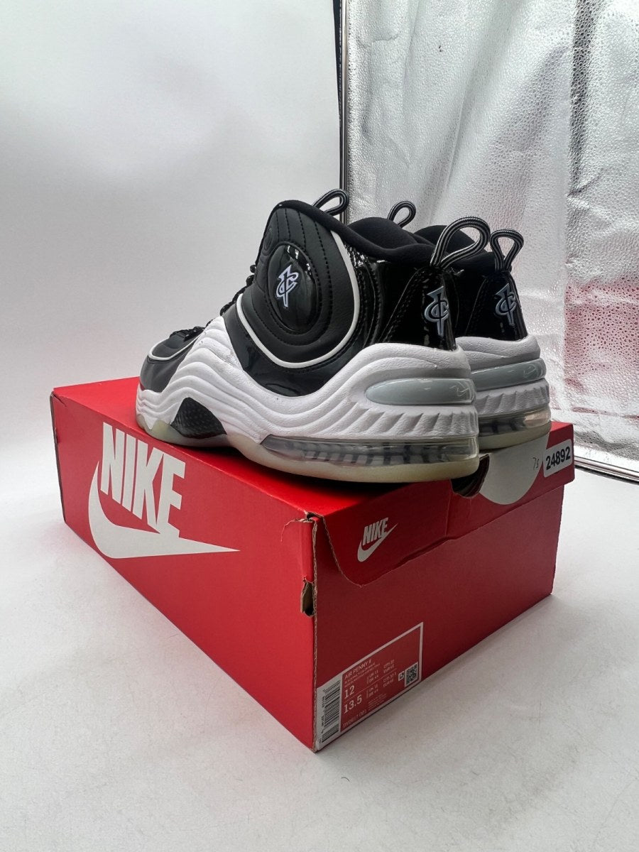 Nike Air Penny 2 Black Patent Football Grey 12 (Moderately Worn Pre-Owned)NikeBlack/Multi Color/White/Football Grey - Image 6