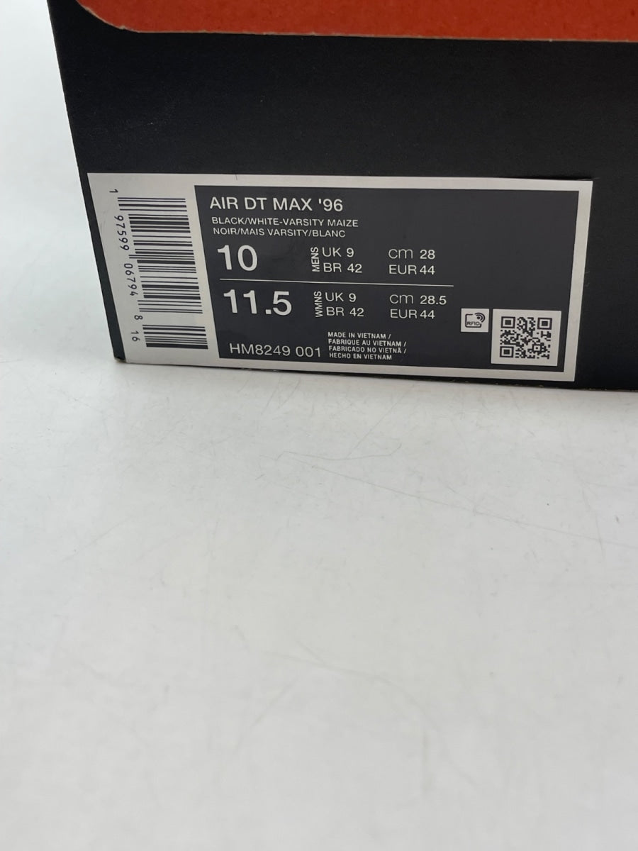 Nike Air DT Max '96 Black White (2024) 10 (Moderately Worn Pre-Owned)NikeBlack/White/Varsity Maize - Image 9