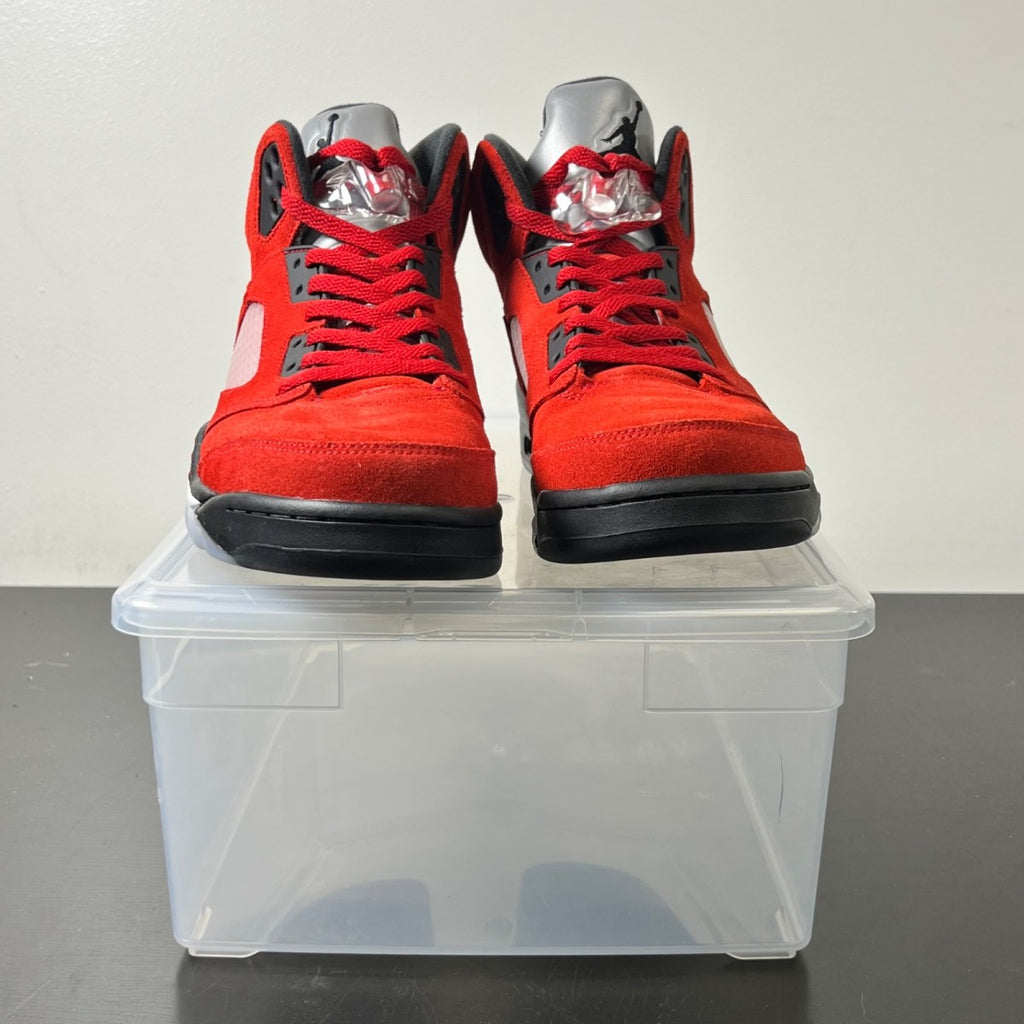 Jordan 5 Retro Raging Bull Red (2021) 9 (Lightly Worn Pre-Owned)JordanVarsity Red/Black-White - Image 2