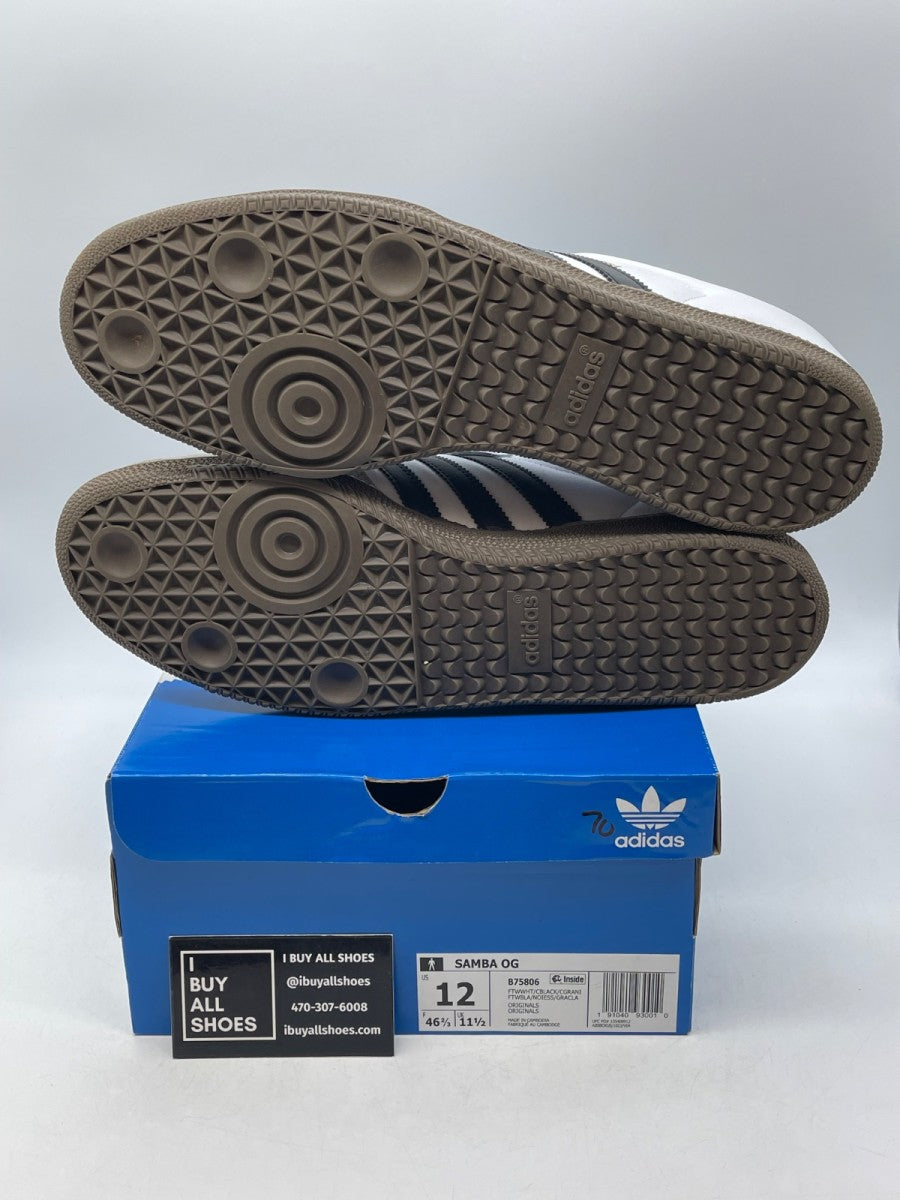 adidas Samba OG 'White Black Gum' 12 (Moderately Worn Pre-Owned) - Image 7
