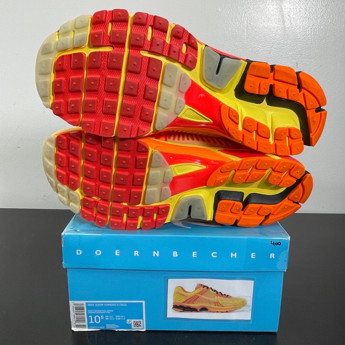 Nike Zoom Vomero 5 Doernbecher 10.5 (Moderately Worn Pre-Owned)NikeBright Crimson/Total Orange/Yellow Strike - Image 5
