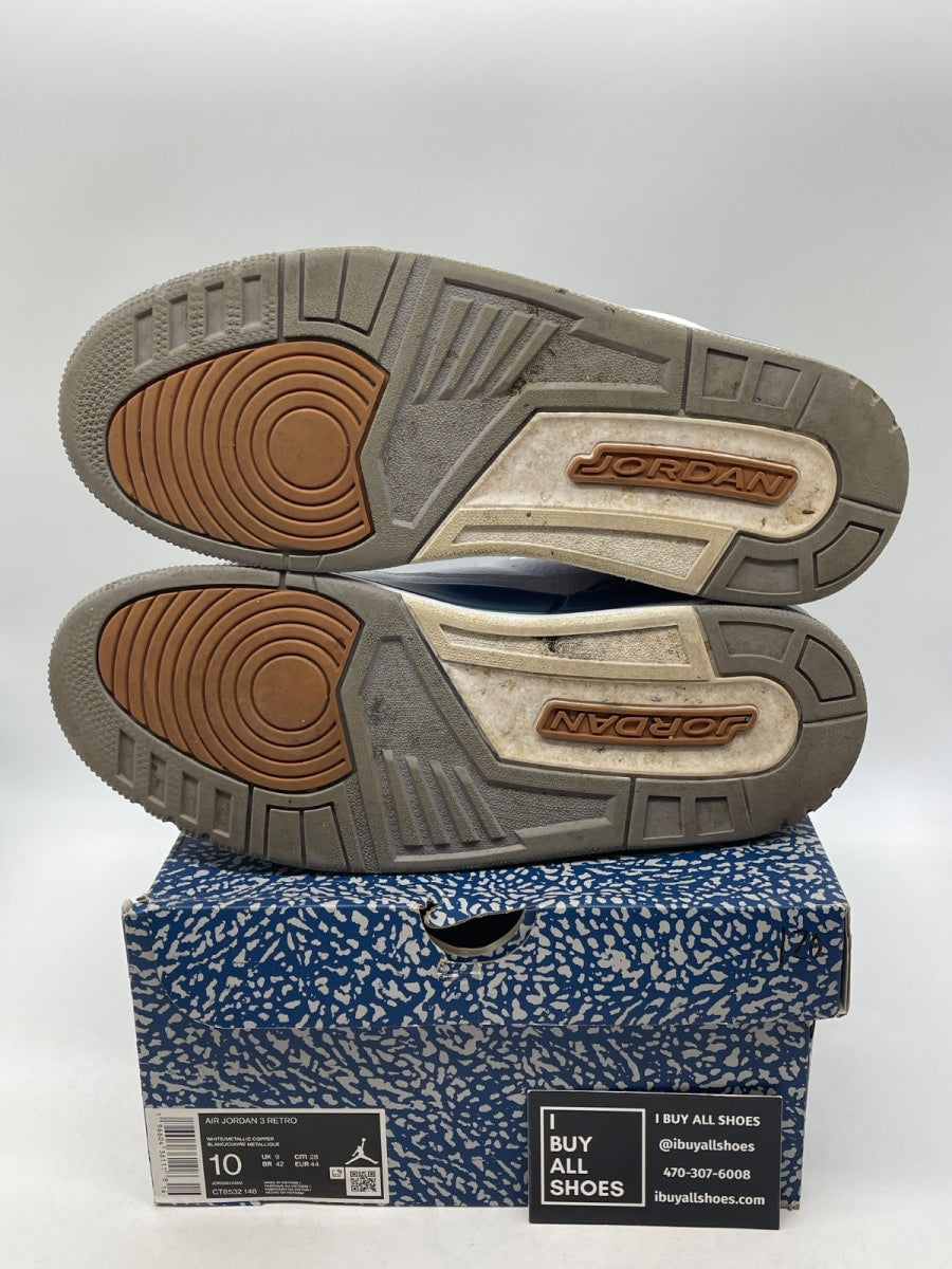 Jordan 3 Retro Wizards 10 (Moderately Worn Pre-Owned) - Image 7