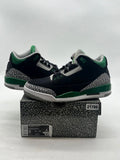 Jordan 3 Retro Pine Green 8 (Lightly Worn Pre-Owned)JordanBlack/Silver/White/Pine Green - Image 1