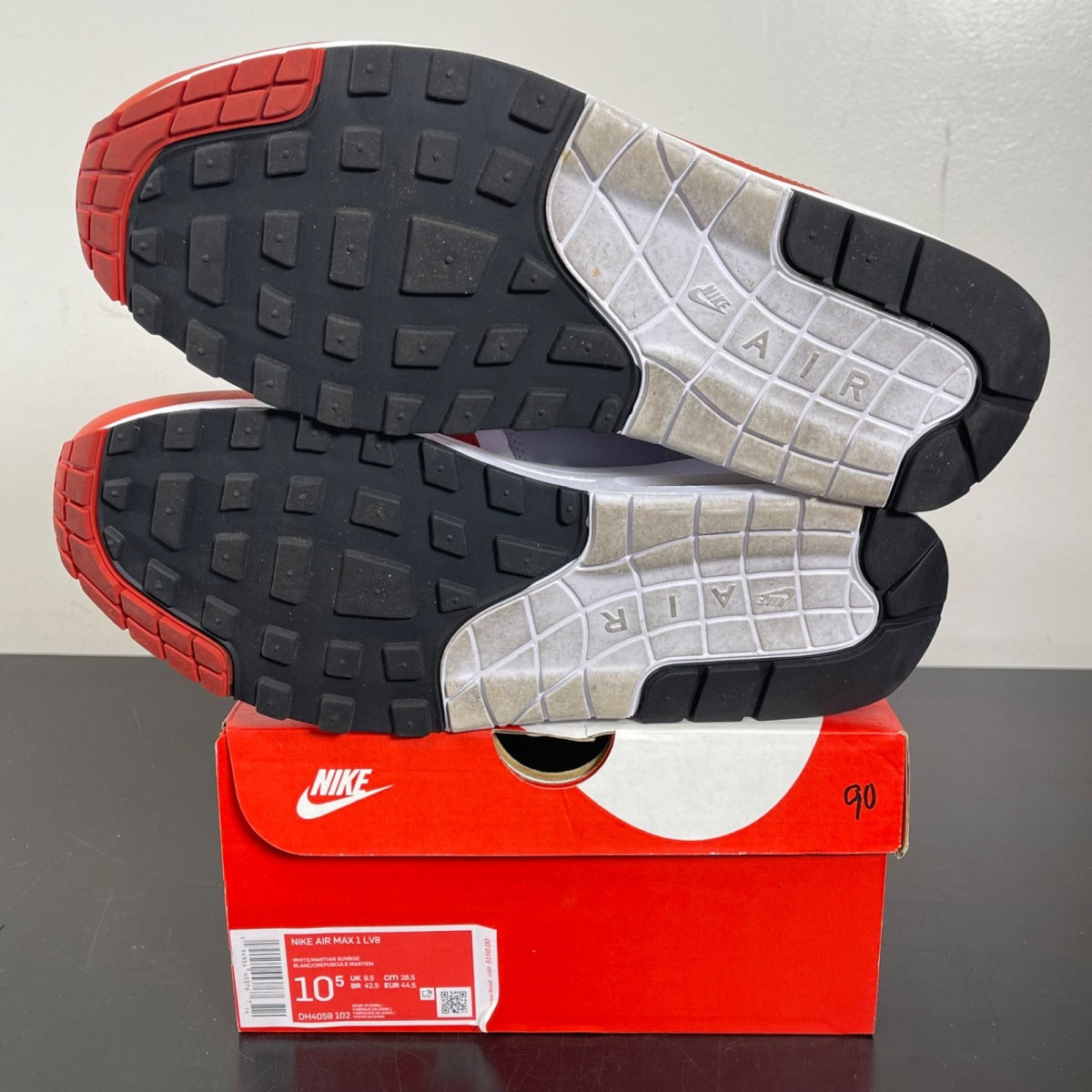 Nike Air Max 1 Martian Sunrise 10.5 (Moderately Worn Pre-Owned)NikeWhite/Martian Sunrise-Wolf Grey-Black - Image 5