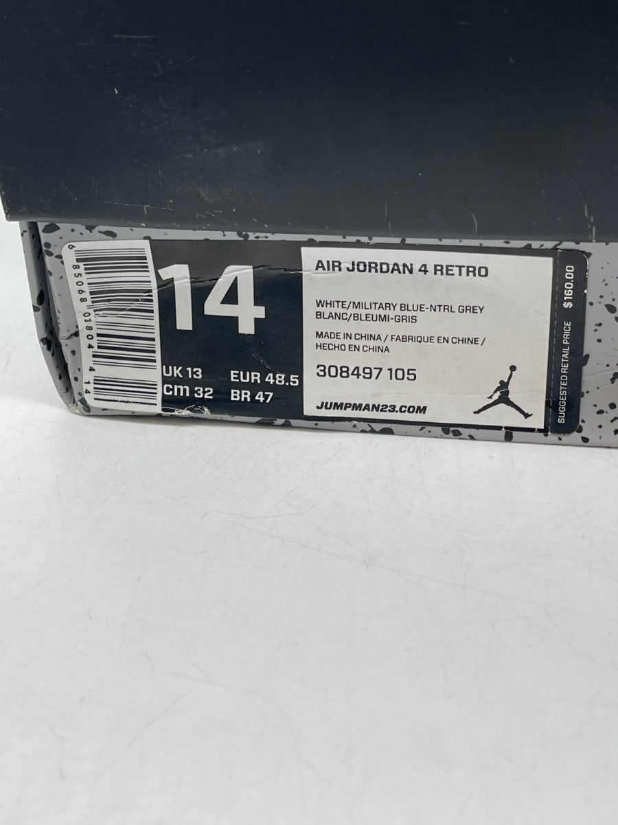 Jordan 4 Retro Military Blue (2012) 14 (Heavily Worn Pre-Owned) - Image 9