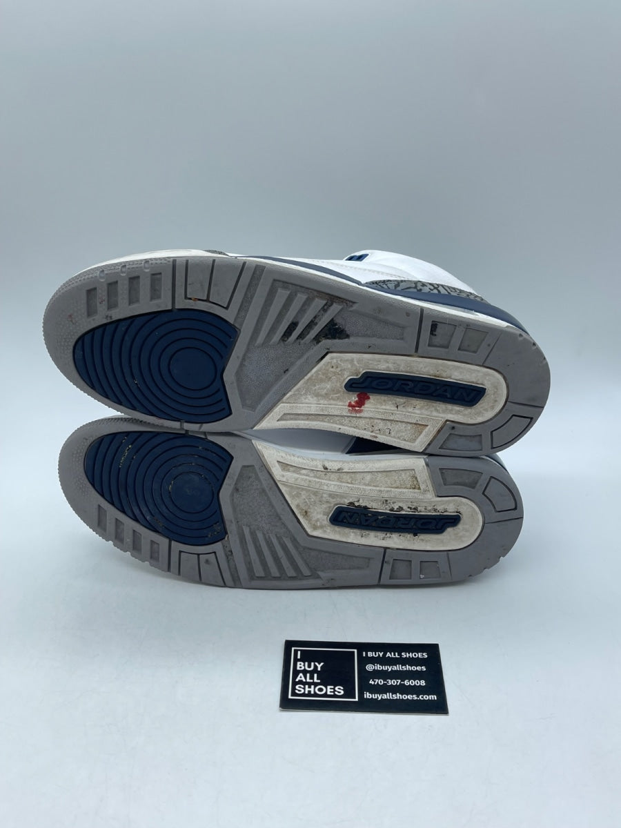 Jordan 3 Retro Midnight Navy 9 (Moderately Worn Pre-Owned) - Image 7