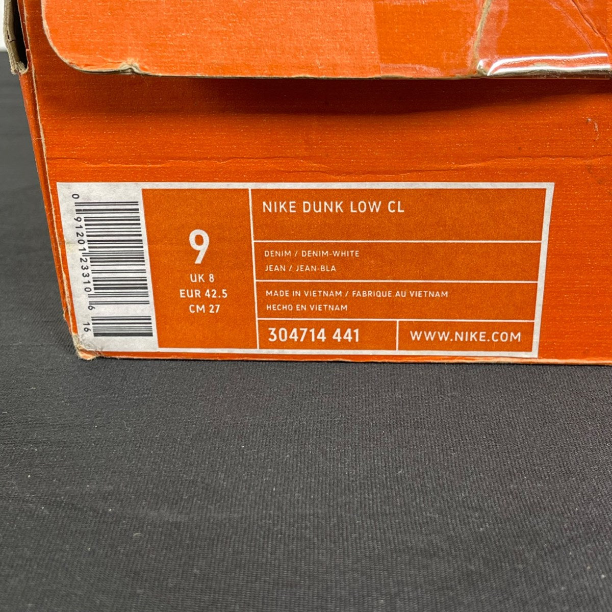 Nike Dunk Low CL Denim 9 (Moderately Worn Pre-Owned)NikeDenim/Denim/White - Image 7