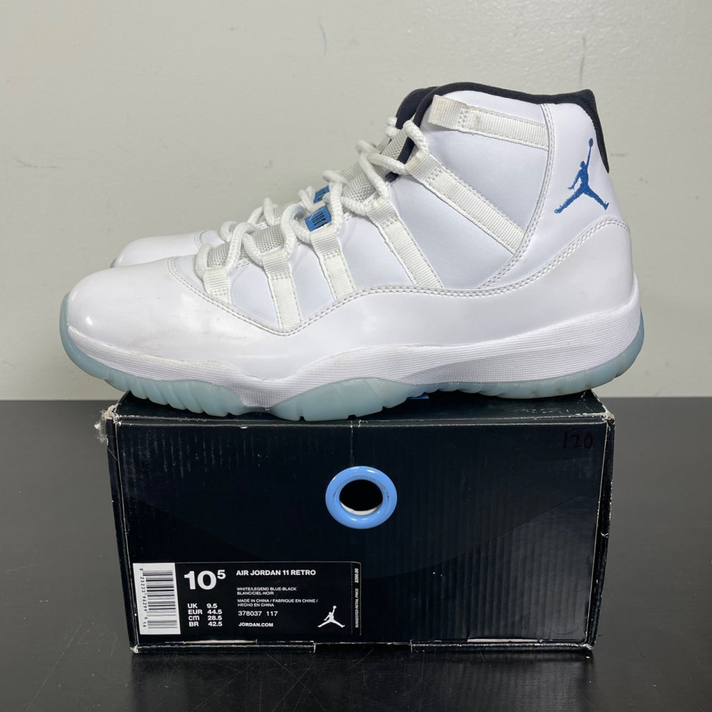 Jordan 11 Retro Legend Blue (2014) 10.5 (Moderately Worn Pre-Owned)JordanWhite/Black-Legend Blue - Image 3