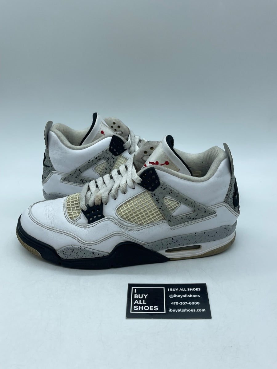 Jordan 4 Retro White Cement (2016) 8.5 (Heavily Worn Pre-Owned) - Image 1