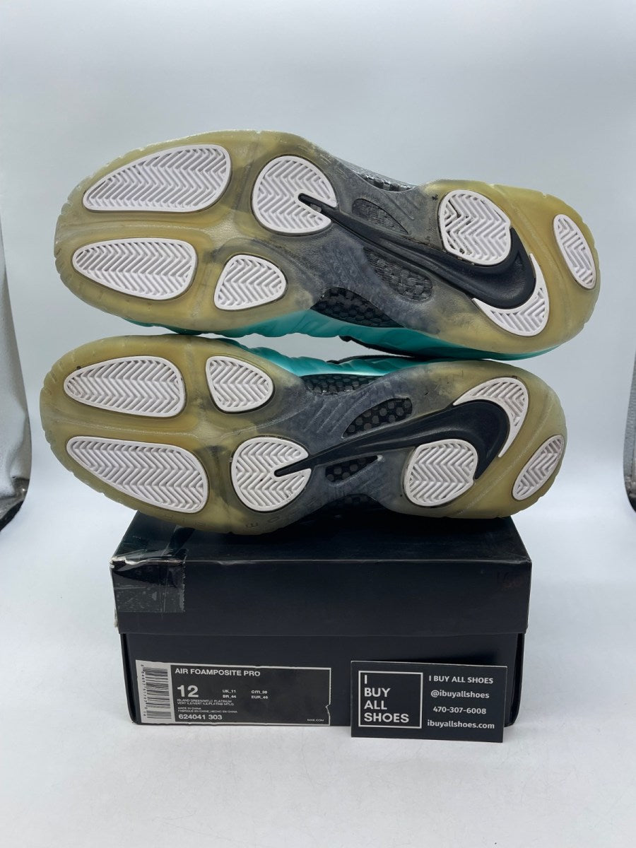 Air Nike Foamposite Pro Island Green 12 (Moderately Worn Pre-Owned) - Image 7