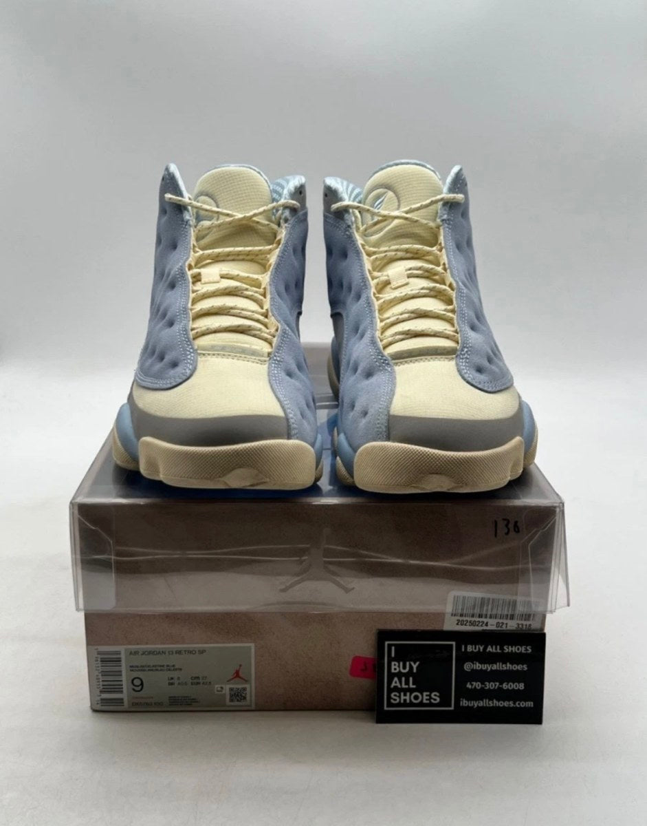 Jordan 13 Retro SoleFly 9 (Lightly Worn Pre-Owned)JordanWhite/University Blue-Neutral Grey - Image 2