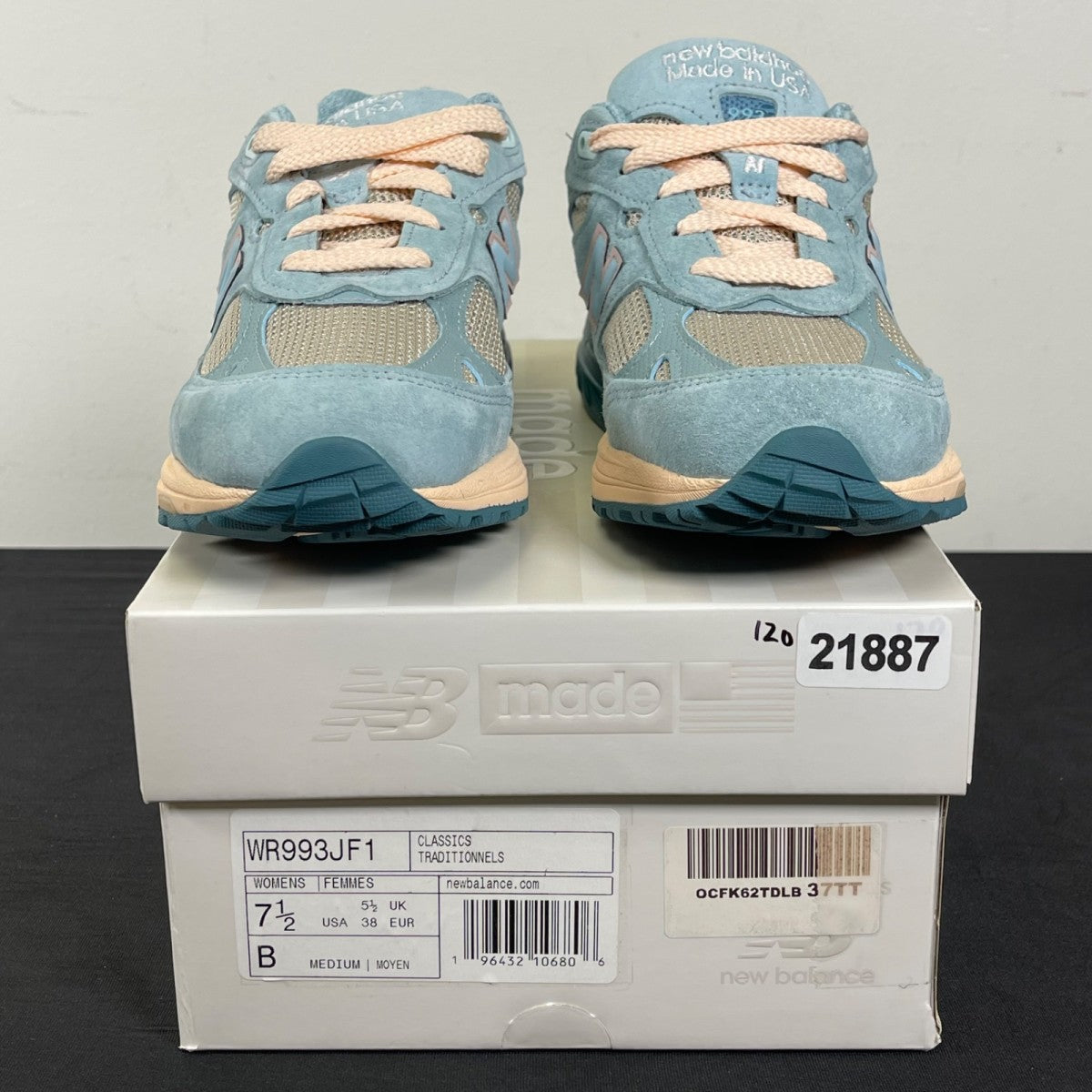 New Balance 993 Joe Freshgoods Performance Art Arctic Blue (Women's) 7.5W (Moderately Worn Pre-Owned)New BalanceArctic Blue/Vintage Rose - Image 2