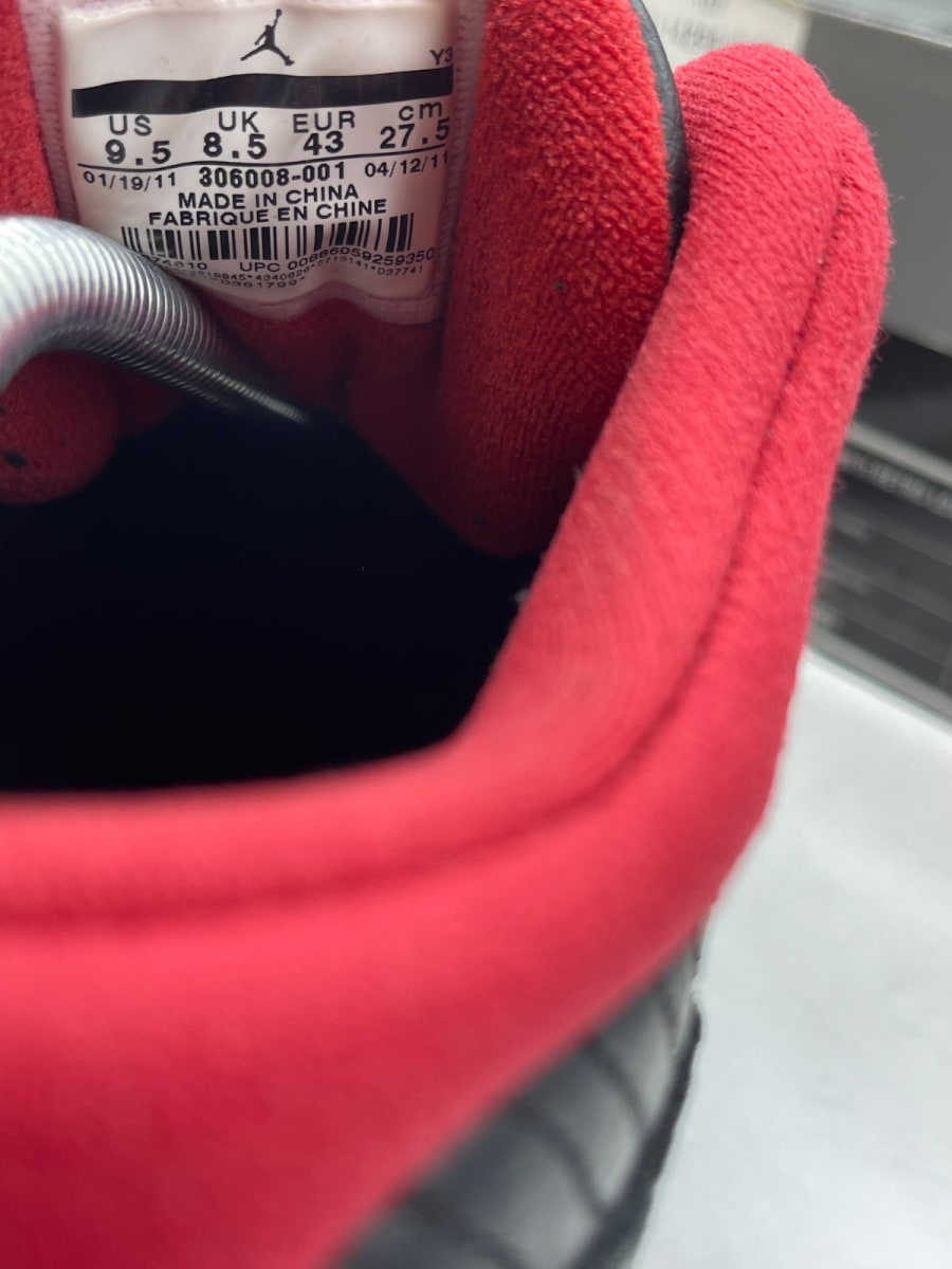Air Jordan 11 Retro Low IE 'Black Charcoal Red' 2011 (Size 9.5) - Image 8