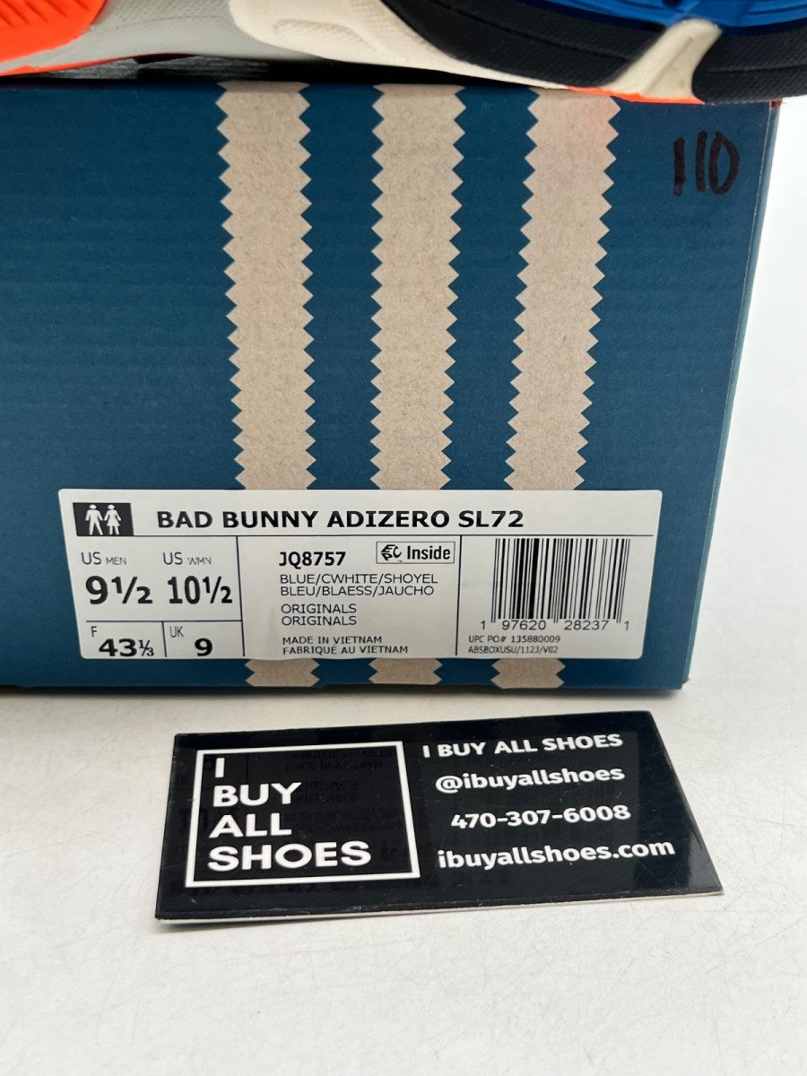 adidas Adizero SL 72 Bad Bunny Blue 9.5 (Lightly Worn Pre-Owned) - Image 8