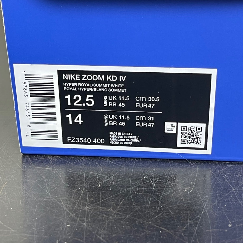 Nike KD 4 MVP 12.5 (VNDS Pre-Owned)NikeHyper Royal/Summit White/Metallic Gold - Image 7
