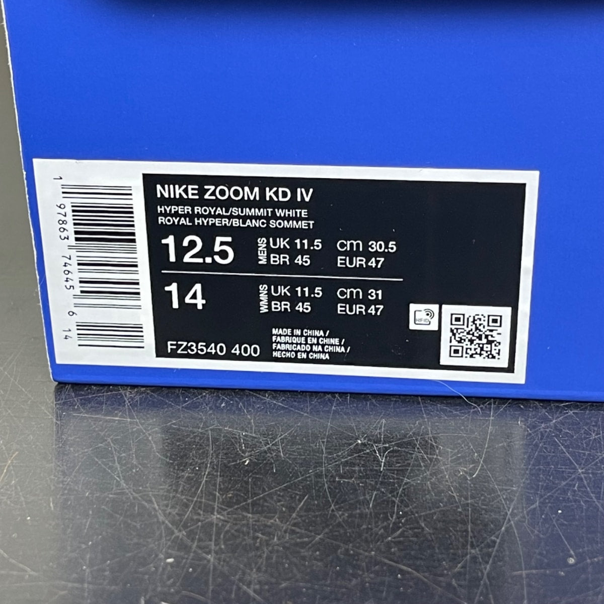 Nike KD 4 MVP 12.5 (VNDS Pre-Owned)NikeHyper Royal/Summit White/Metallic Gold - Image 7