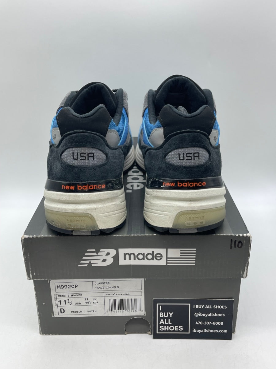 New Balance 992 Black Blue Grey 11.5 (Moderately Worn Pre-Owned) - Image 3