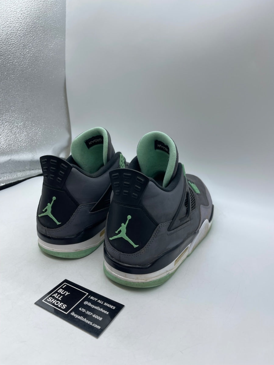Jordan 4 Retro Green Glow 13 (Heavily Worn Pre-Owned) - Image 5