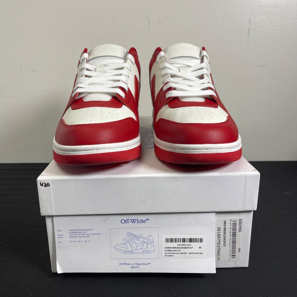 OFF-WHITE Out Of Office Red White 44 (New Pre-Owned)OFF-WHITERed/White - Image 2