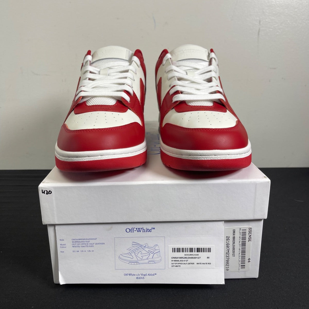 OFF-WHITE Out Of Office Red White 44 (New Pre-Owned)OFF-WHITERed/White - Image 2