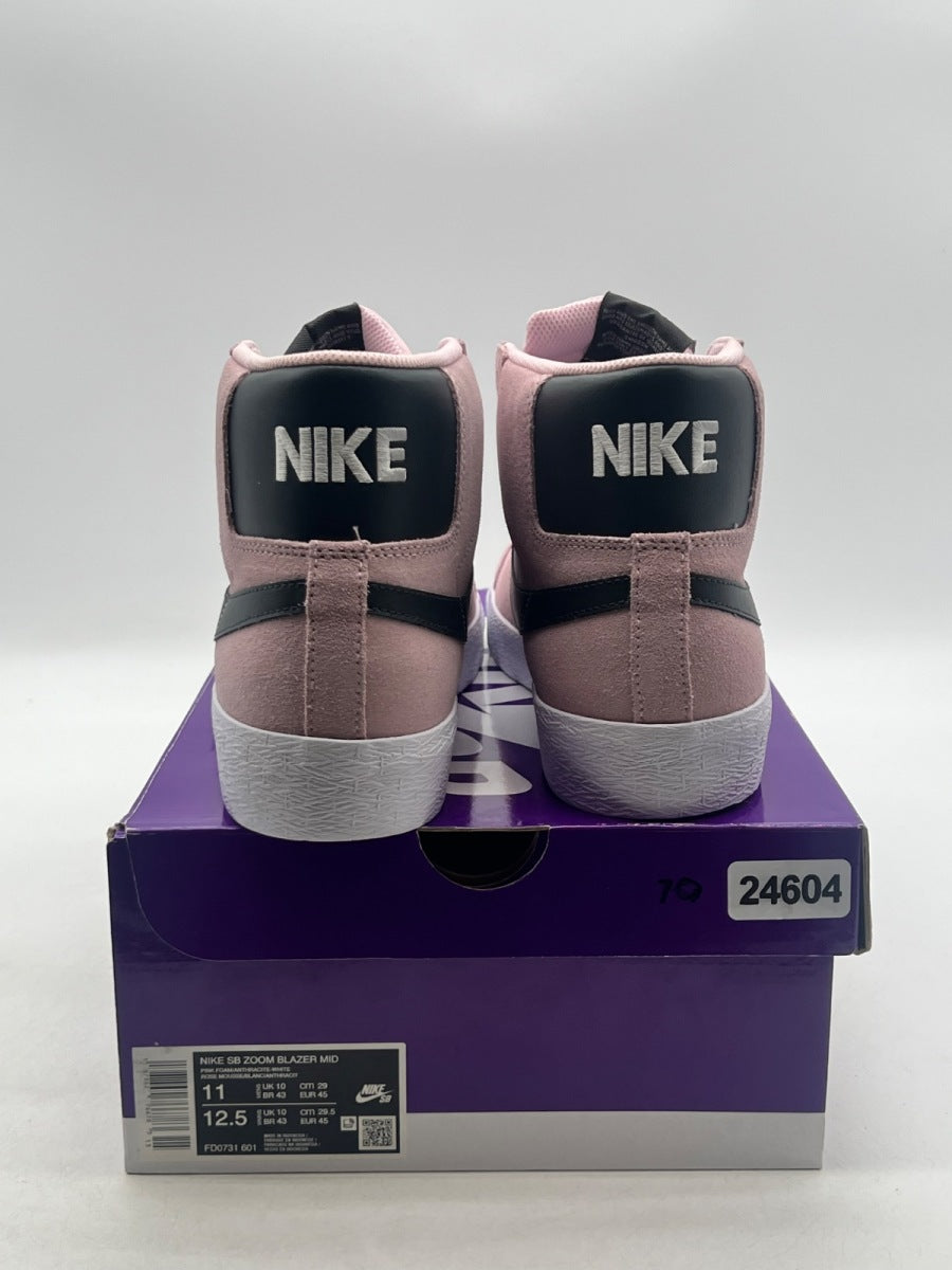 Nike SB Zoom Blazer Mid Pink Foam White Gum Yellow Anthracite 11 (Lightly Worn Pre-Owned)NikePink Foam/White/Gum Yellow/Anthracite - Image 3