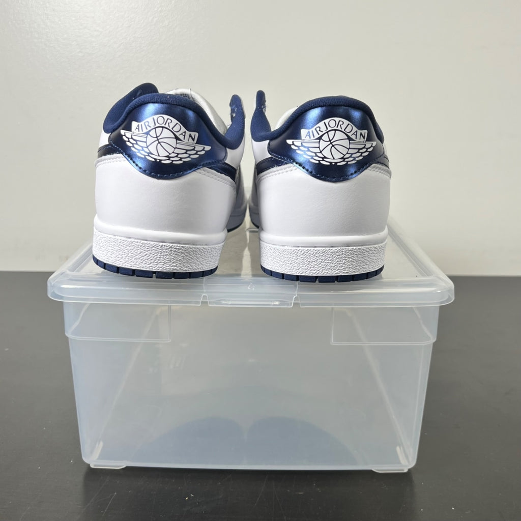 Jordan 1 Retro Low '85 Metallic Blue 11.5 (Lightly Worn Pre-Owned)JordanSummit White/Navy-White - Image 6