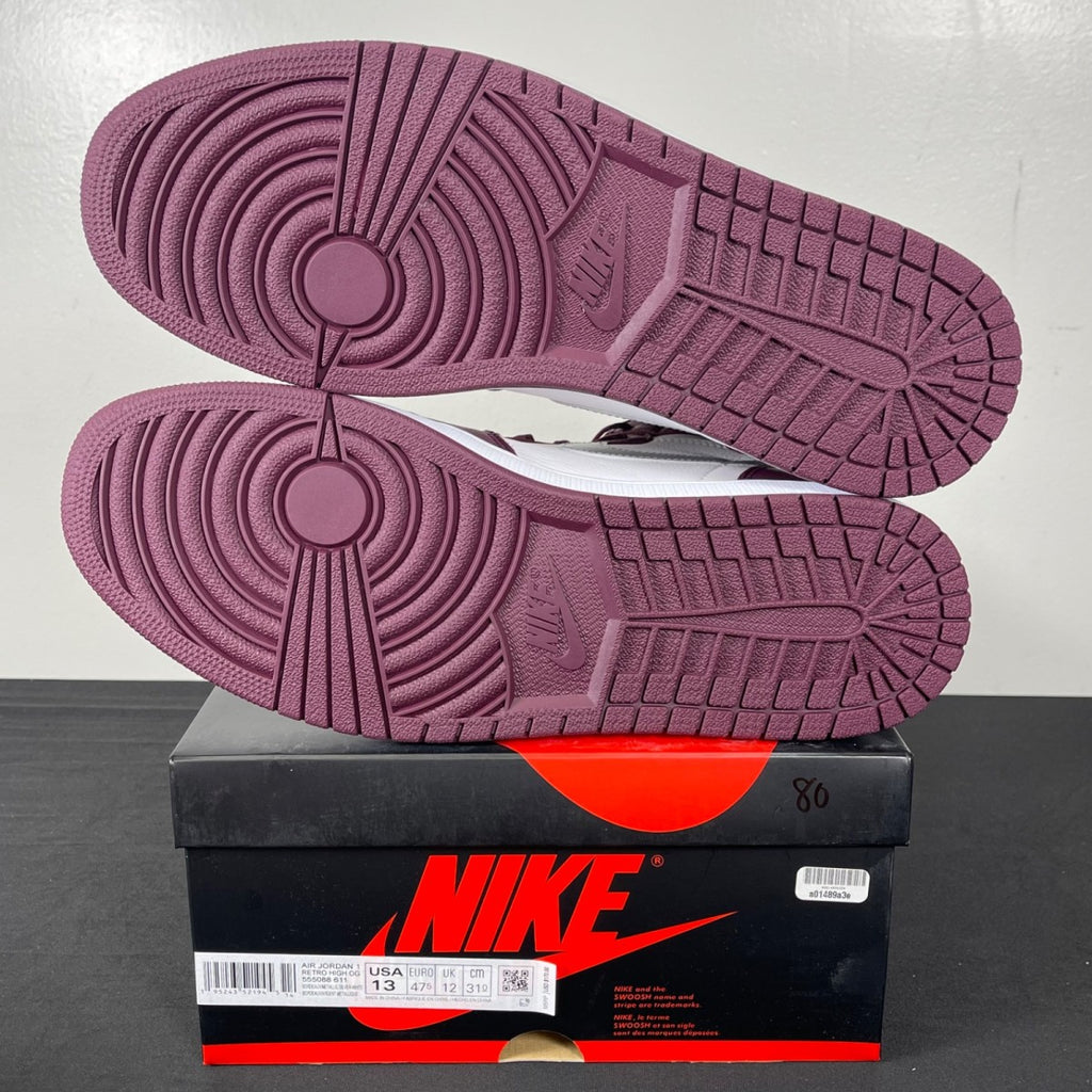 Jordan 1 Retro High OG Bordeaux 13 (Moderately Worn Pre-Owned)JordanBordeaux/White-Metallic Silver - Image 5