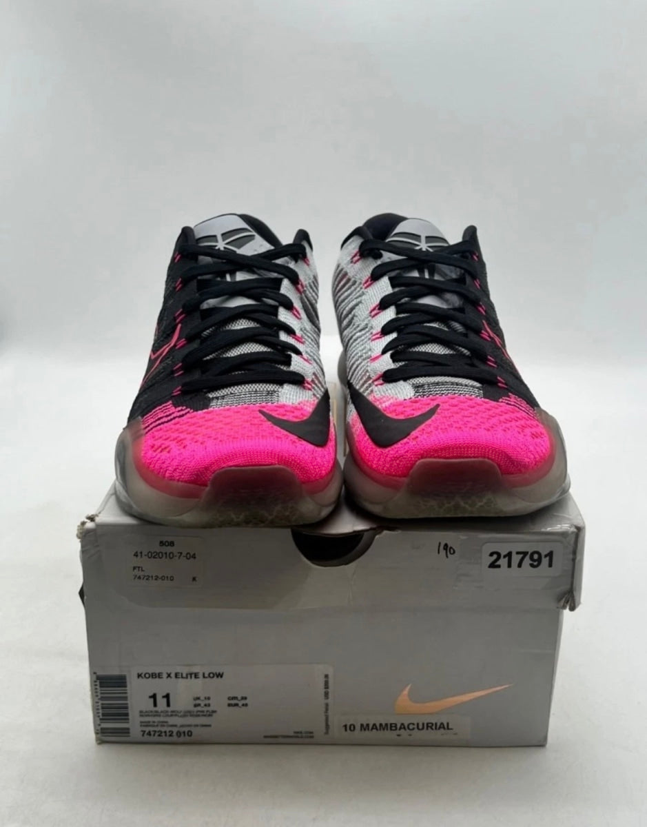 Nike Kobe 10 Elite Mambacurial 11 (Moderately Worn Pre-Owned)NikeBlack/Black-Wolf Grey-Pink Flash - Image 2