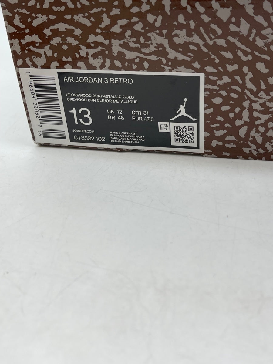 Jordan 3 Retro Palomino 13 (Moderately Worn Pre-Owned) - Image 9