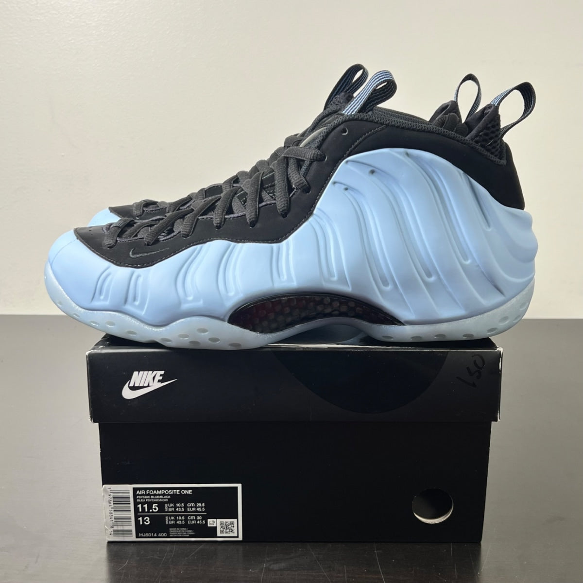 Nike Air Foamposite One Psychic Blue 11.5 (Lightly Worn Pre-Owned)NikePsychic Blue/Black - Image 3