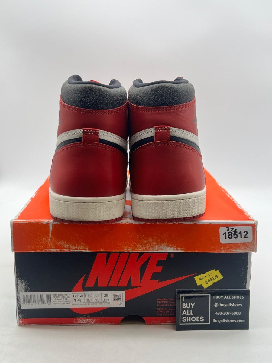 Jordan 1 Retro High OG Chicago Lost and Found 14 (Lightly Worn Pre-Owned) - Image 3