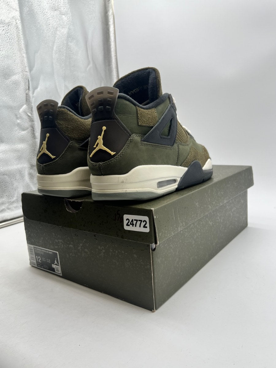 Jordan 4 Retro SE Craft Medium Olive 12 (Lightly Worn Pre-Owned)JordanMedium Olive/Pale Vanilla/Khaki/Black/Sail - Image 3
