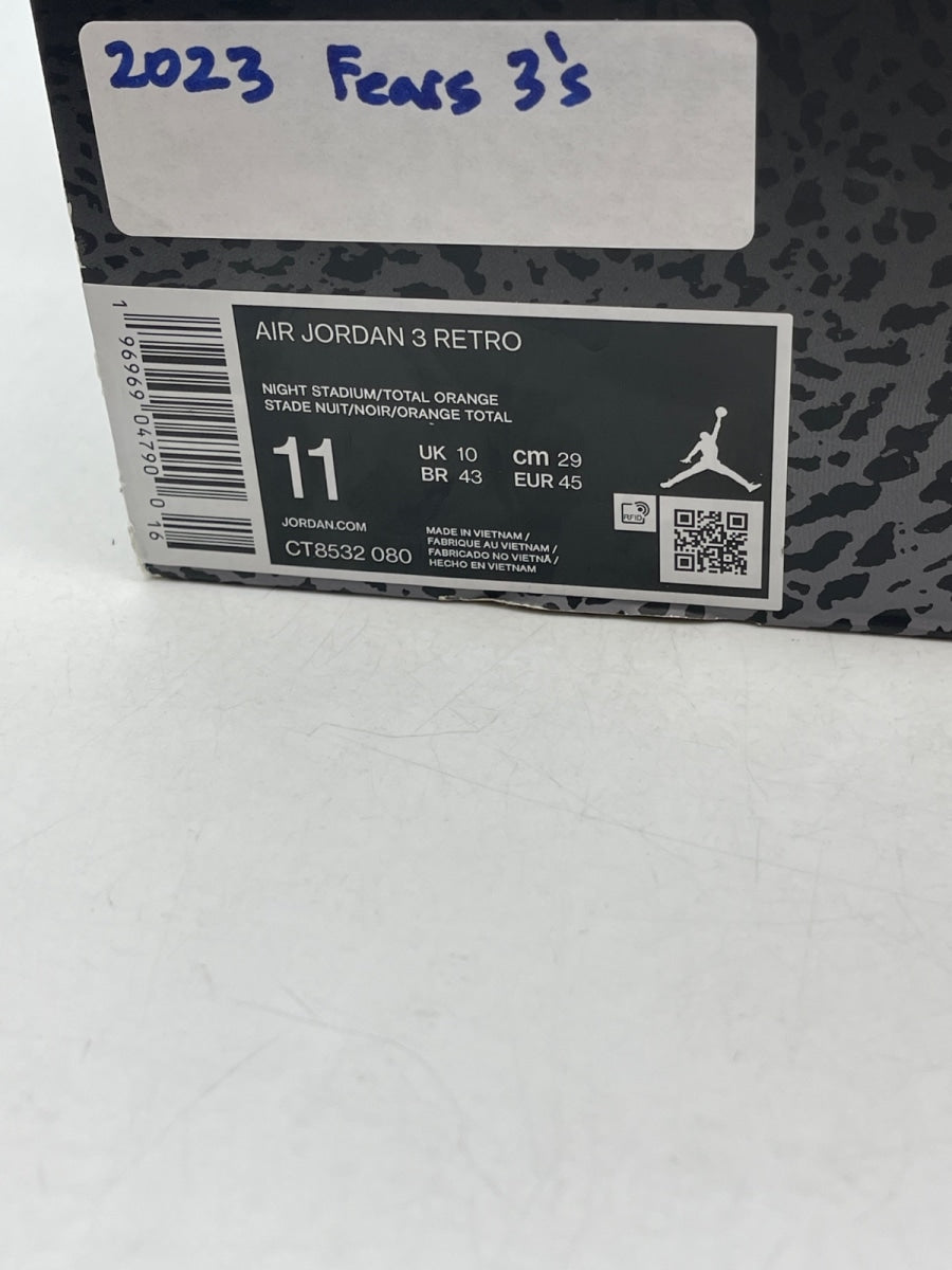Jordan 3 Retro Fear Pack (2023) 11 (Moderately Worn Pre-Owned) - Image 9