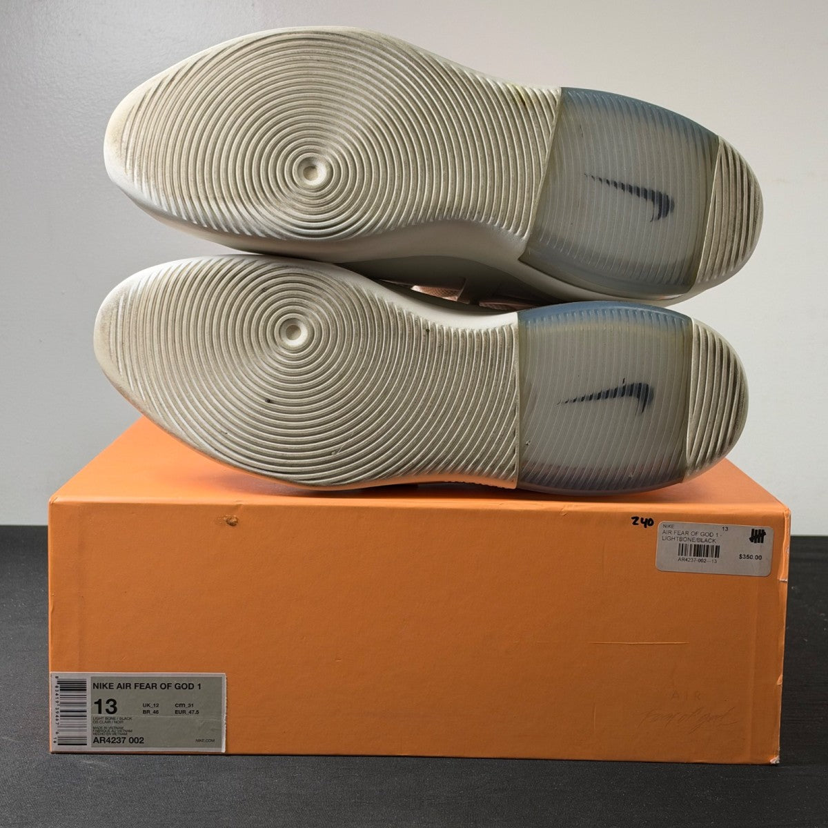Nike Air Fear Of God 1 Light Bone (Size 13) - Image 6