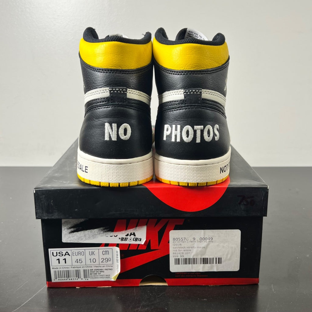 Jordan 1 Retro High Not for Resale Varsity Maize 11 (Lightly Worn Pre-Owned)JordanSail/Black-Varsity Maize - Image 4