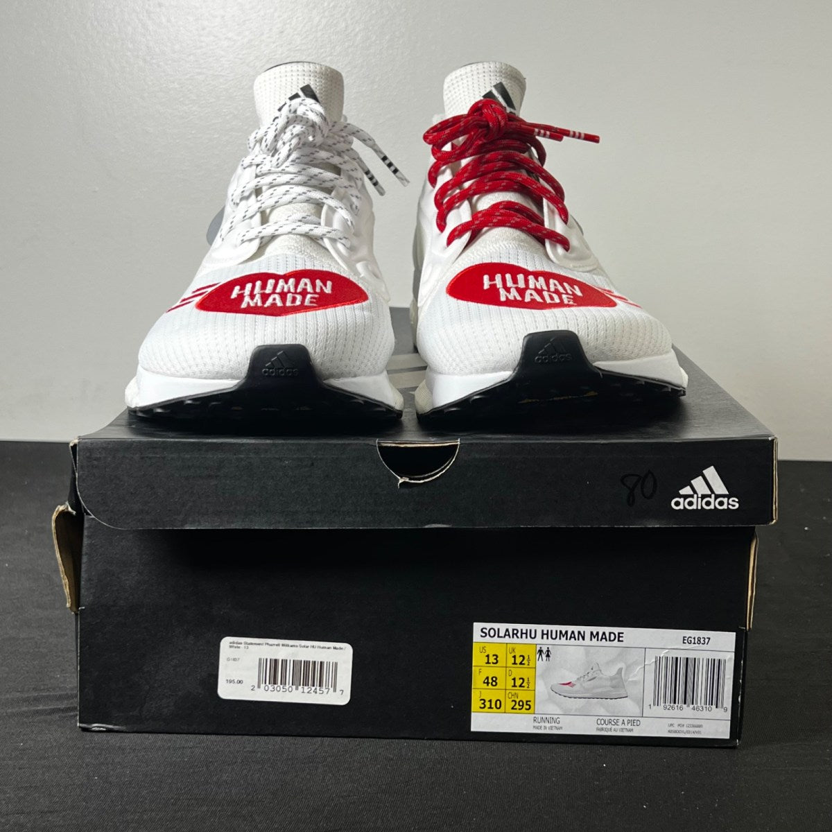 adidas Solar Hu Glide Human Made White Red 13 (Lightly Worn Pre-Owned)adidasWhite/Red/Black - Image 2